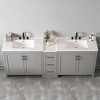 84" Double Sink Bathroom Vanity with Quartz Countertop, Ceramic Sinks, 2 Sliding Drawers,Adjustable Shelves,Freestanding Cabinet - 4 of 4