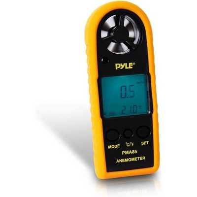 Pyle Digital Anemometer & Thermometer PMA85 – Wind Speed & Temp Meter – LCD Backlight – Portable