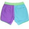 RuggedButts UPF50+ Men's Stretch Dolphin Hem Swim Trunks - Neon Bright Aqua Color Block, Men's XL - 2 of 4