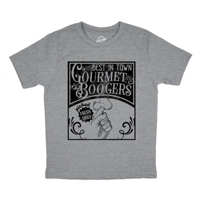 Youth Gourmet Boogers T Shirt Funny Nose Picking Joke Tee For Kids - Crazy Dog Youth T Shirt