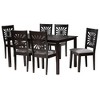 Baxton Studio Olympia Modern Fabric and Wood Dining Set - 2 of 4