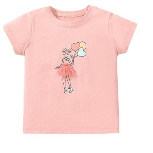 MyKids-USA Girls’ Lady Print T-Shirt In European And American Style For Summer - 1 of 4