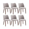 4/6Pcs Modern Padded Dining Chairs Set With Wood Legs, for Dining Room/Study/Café, Multiple color options - 2 of 4
