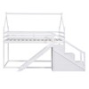 Whisen Twin over Twin House Loft or Bunk Bed with Slide and Staircase - 4 of 4