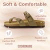 CUSHIONAIRE Luna Cork Footbed Women's Sandals-Comfortable Slip-On Slides with Adjustable Straps & Memory Foam|Beach Essential Summer Sandals for Women - 4 of 4