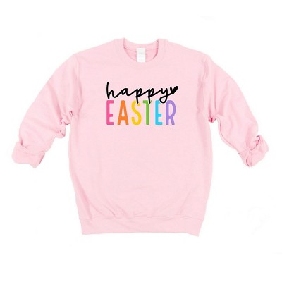 Simply Sage Market Women's Graphic Sweatshirt Happy Easter Colorful