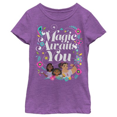 Girl's Encanto Magic Awaits You Sisters T-Shirt