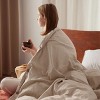 3 Pieces Linen Soft & Cozy Duvet Cover Linen Cotton Blend Bedding Set Tropical Plants Beige Color Cooling Bedding - 3 of 4
