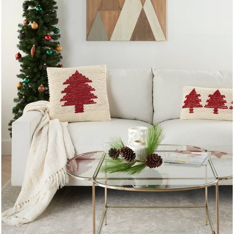 20"x20" Oversize Holiday Xmas Tree Loops Indoor Square Throw Pillow - Mina Victory, 6 of 10