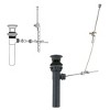 WOWOW 8.6 in. x 2.13 in. x 1.25 in. Lift Rod Drain Assembly in Brushed Nickel (2-Piece) - 3 of 4