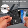 Men's Ultra-Thin Aluminum Wallet with RFID Blocking, Black, 15 Card Slots - 2 of 4