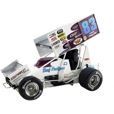 Winged Sprint Car #83 Danny Lasoski "Beef Packers" "National Sprint Car Hall of Fame" 1/18 Diecast Model Car by ACME