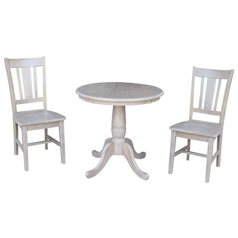 30 San Remo Round Top Pedestal Table, Round Pedestal Dining Table Set For 2