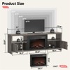 Bestier 71" Fireplace TV Stand for TVs up to 80" with Storage, LED Entertainment Center TV Console Table with 23" Retro Buttons Electric Fireplace - 4 of 4