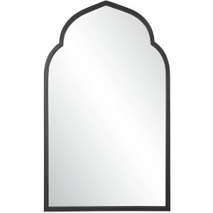 Uttermost Arch Vanity Decorative Wall Mirror Modern Bold Matte Black Forged Iron Frame 24" Wide for Bathroom Bedroom Living Room - 1 of 1