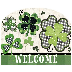 Briarwood Lane St. Patrick's Day Art Sign 8.25x10.25 Patterned Shamrocks For St. Patrick's Day Art Sign - 1 of 4