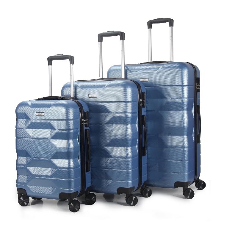 Mirage Luggage Maggie ABS Hard shell Lightweight 360 Dual Spinning Wheels Combo Lock 3 Piece Luggage Set, 5 of 6