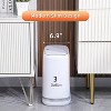Aoibox Slim Trash Can with Press-Top Lid, 3.3 Gallon Adsorption Garbage Bin for Bathroom, Office, Bedroom, Living Room, White - 4 of 4