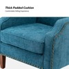 Set of 2 Moirai Contemporary and Classic Armchair with Nailhead Trim | Karat Home-YELLOW - 4 of 4