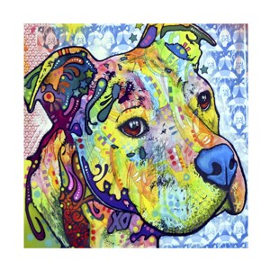 "Thoughtful Pitbull III" Outdoor Canvas - 1 of 4