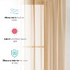 HLC.ME Sheer Voile Transparent Window Treatment Rod Pocket Curtain Panels - Set of 2 - 3 of 4
