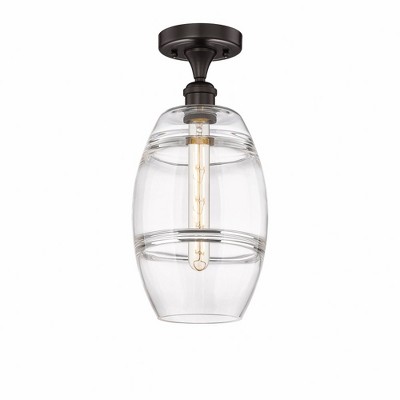 Vaz - 1 Light Semi-Flush Mount In Industrial Style-10 Inches Tall and 8 Inches Wide
