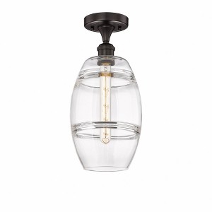 Vaz - 1 Light Semi-Flush Mount In Industrial Style-10 Inches Tall and 8 Inches Wide - 1 of 1
