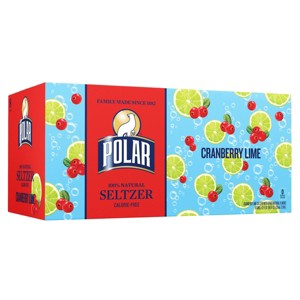 Polar Cranberry Lime Seltzer Water - 8pk/12 fl oz Cans - 1 of 3