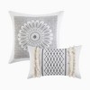 Cotton Queen Size Comforter Set, Tufted Chenille Geometric Print Sheet Set, Bedding Set with Shams, Quilts Queen Size - 2 of 4