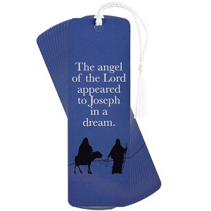 Dickson's The Angel of The Lord Appeared to Joseph - Matthew 2:13-18 - Escape to Egypt - Blue/Black/White 6 x 2 Inch Paper/Tassel Place Holder - 1 of 1
