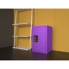 Yukimo 24" Metal Storage Locker, Single Door Lockable Cabinet with Ventilation for Office, Employees, Kids Room - Elegant Purple - 2 of 4