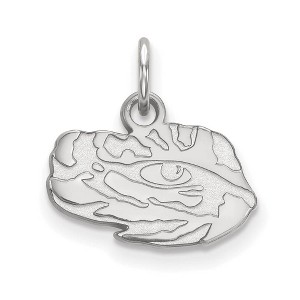 Black Bow Jewelry Sterling Silver Louisiana State Fighting Tigers NCAA Extra Small Pendant - 1 of 3