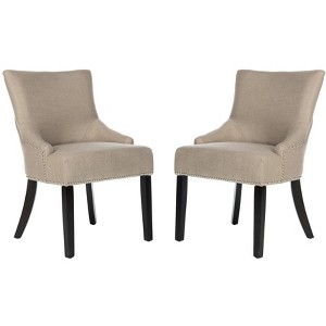 Lotus Kd 19" H Dining Chair With Nail Head Trim (Set of 2) - MCR4700 - Safavieh Couture - 1 of 4