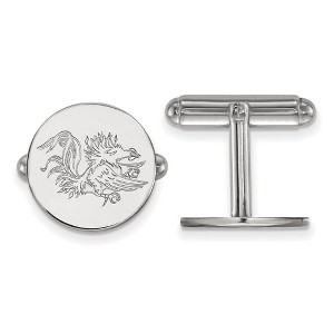 Black Bow Jewelry Sterling Silver South Carolina Gamecocks NCAA Cuff Links - 1 of 3