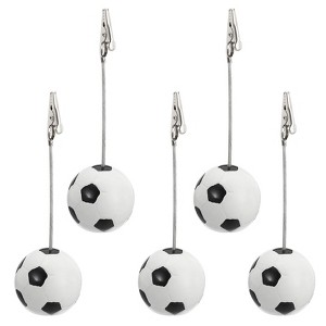 Unique Bargains Metal Holders Football Pictures Table Number Memo Place Card Holder - 1 of 4