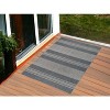 2' X 3'  and Gray Striped Stain Resistant Indoor Outdoor Area Rug - 2 of 4