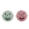 Transpac Set of 2 Metal Jack-O-Lantern Bells Decorative Figurines for Halloween Indoor Green Tabletop Decor Gifts - 2 of 3