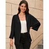 Clearlove Lightweight Cardigans for Women Batwing Long Sleeve Drape Open Front Casual Loose Cardigan Sweaters - 2 of 4