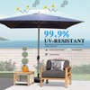 Kumasinova Rectangular Patio Umbrella with 8-Rib Frame,Outdoor Umbrella with Crank Lift&Tilt,Beach Umbrella for Pool&Resorts,Patio Market Umbrella - 3 of 4