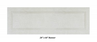 Luxurious Ivory Cotton Tufted Reversible 3-Piece Bath Rug Set