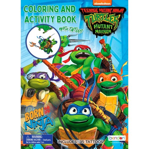Teenage Mutant Ninja Turtles: Mutant Mayhem Coloring Book With Tattoos ...