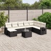 vidaXL 9 Piece Patio Sofa Set with Cushions Beige Poly Rattan - 2 of 4