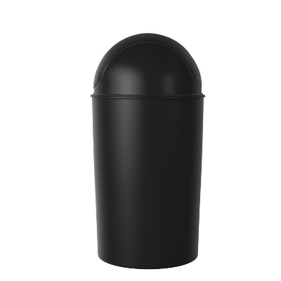 Black 10 Gallon Plastic Swing Top Kitchen Trash Can