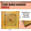 Amber Sports Carrom Board 32x32" – Mango wood frame, sealed pockets, smooth surface, striker, coins & Bori powder. Water-resistant matte finish. - 4 of 4