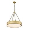 Anders 3-Light LED Pendant Light - 22" Steel Ring Fixture, Dimmable, Damp Rated, Modern Design - 3 of 4