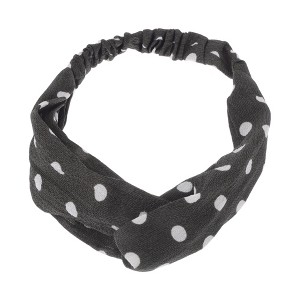 Unique Bargains Women's Fashion Lily Pattern Cross Elastic Hairband 1 Pc - 1 of 4