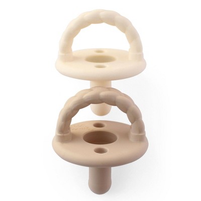 Itzy Ritzy 2pk Sweetie Silicone - Soother Pacifier - Buttercream and Toast Braids
