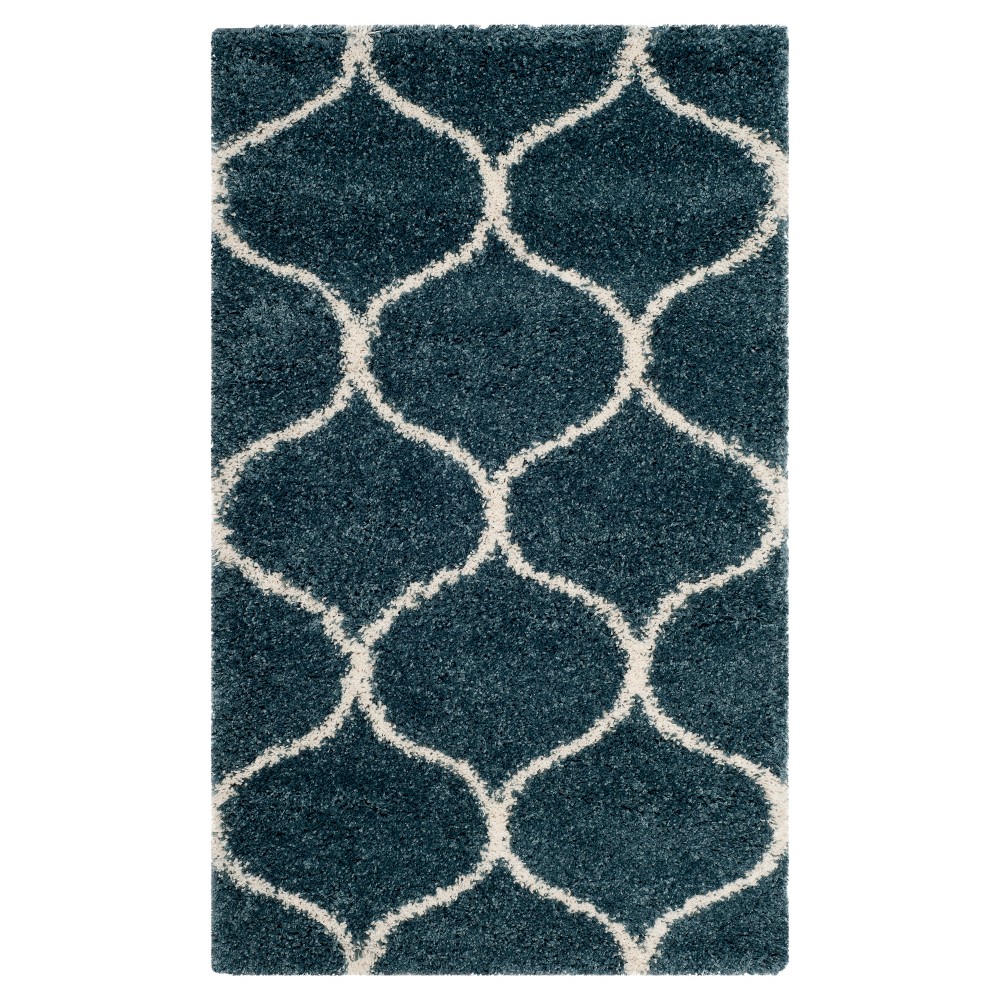 3'x5' Kamila Accent Rug Slate Blue/Ivory - Safavieh