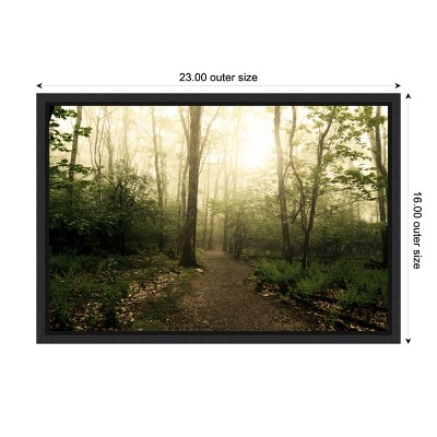 Appalachian Trail Forest Path Black Framed Canvas Wall Art