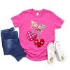 Cherry Hearts Patchwork Print - Youth Short Sleeve Graphic T-Shirt - 3 of 4